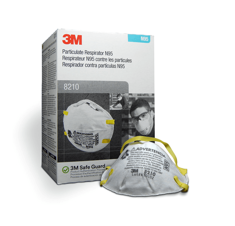 3M 3M™ 8210 N95 Particulate Respirator – Classic Disposable Dust Mask