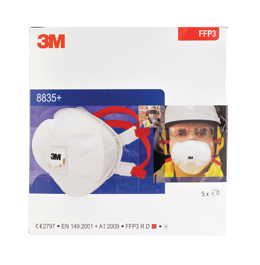3M 3M™ Particulate Respirator 8835+ – FFP3 Valved & Reusable Mask