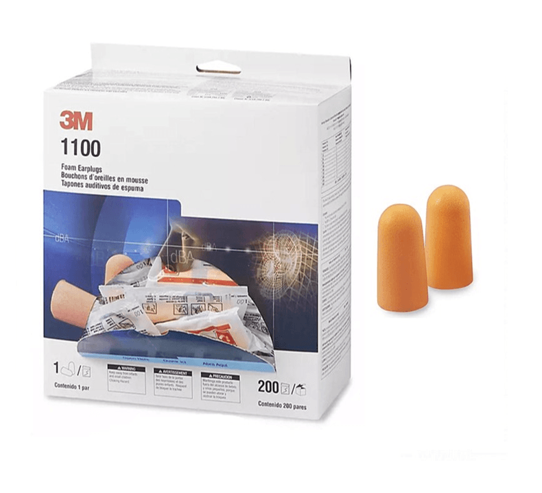 3M 3M 1100 Earplugs Uncorded – Disposable Soft Foam Hearing Protection, 29dB NRR / 35dB SNR, Tapered Design, Hypoallergenic, Bulk Case