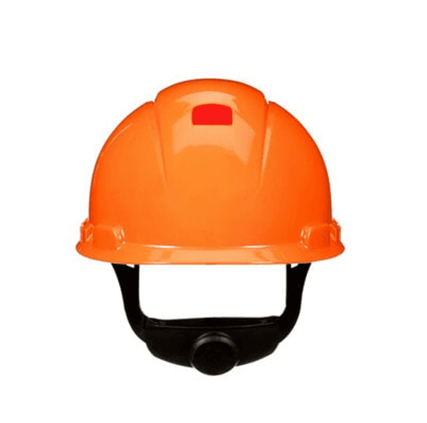 3M 3M SecureFit H-706SFR-UV Hard Hat – Orange Vented Cap Style, 4-Point Pressure Diffusion Ratchet Suspension, Uvicator UV Sensor