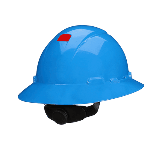 3M 3M SecureFit H-803SFR-UV Hard Hat – Blue Full Brim Style, 4-Point Pressure Diffusion Ratchet Suspension, Uvicator UV Sensor