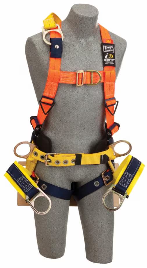 3M 3M™ DBI-SALA® Delta™ Oil and Gas Climbing/Positioning/Suspension Safety Harness with Board Seat, Hi-Vis Orange