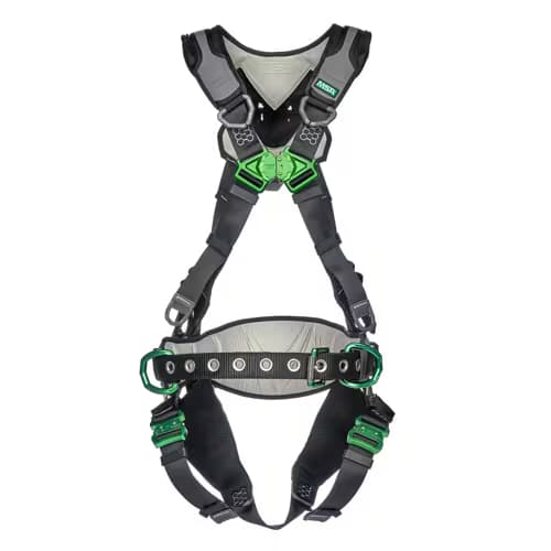 MSA Safety MSA V-FLEX Harness, Standard, Back D-Ring, Chest D-Ring, Quick Connect Leg Straps