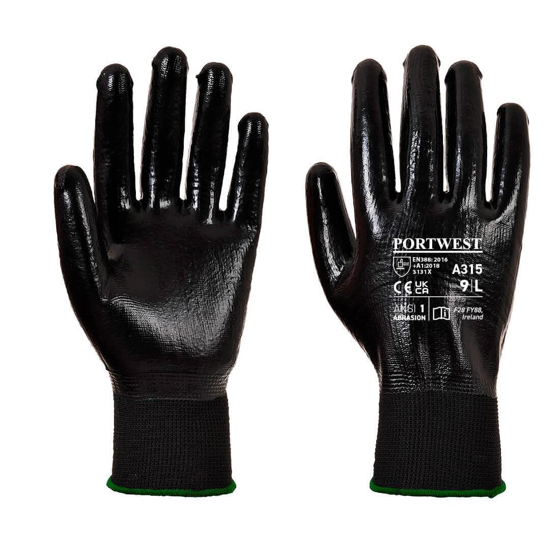 Portwest Portwest A315 – Grip 13 Full Coating Nitrile Glove Black