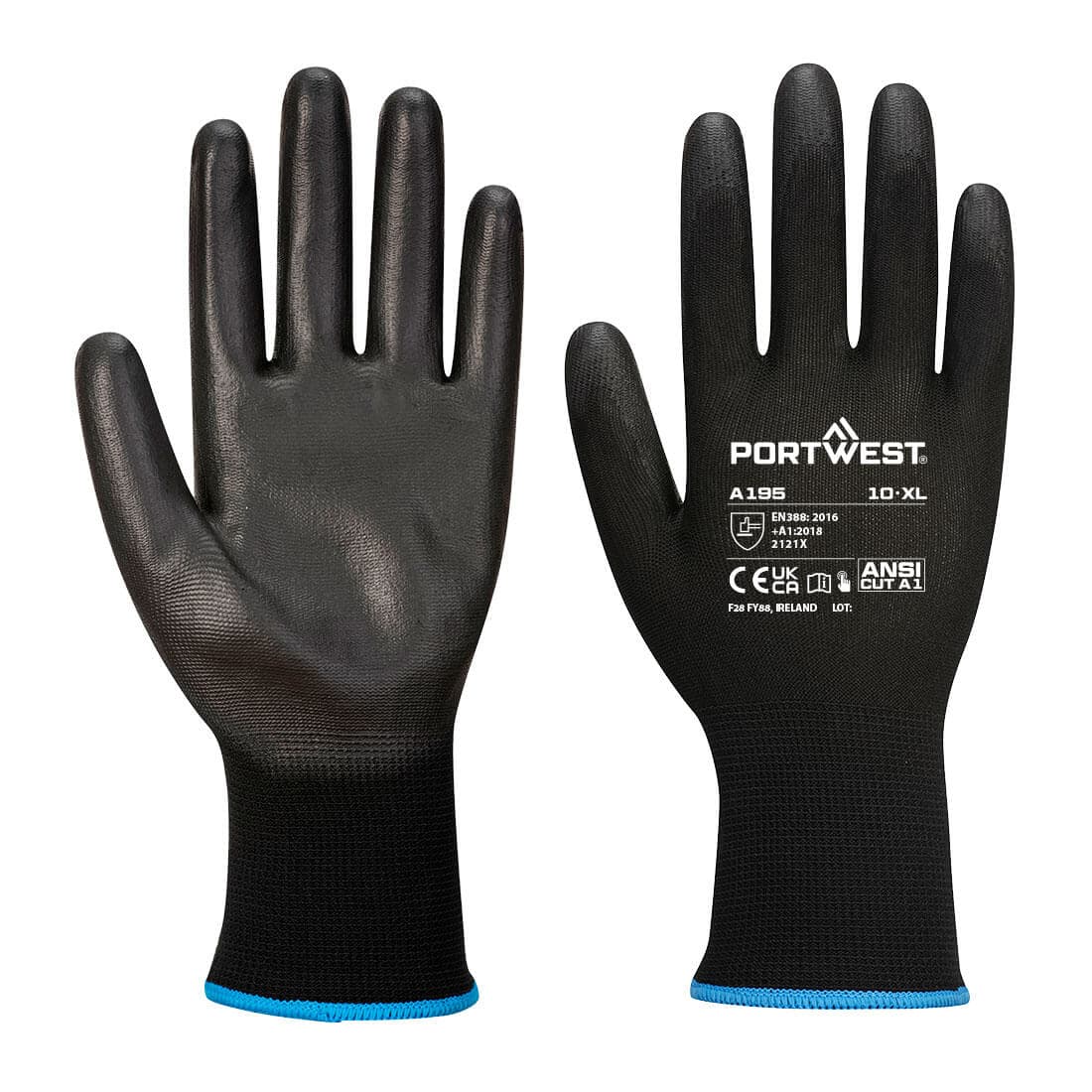 Portwest Portwest A195 – Grip 13 PU Touchscreen Glove Black