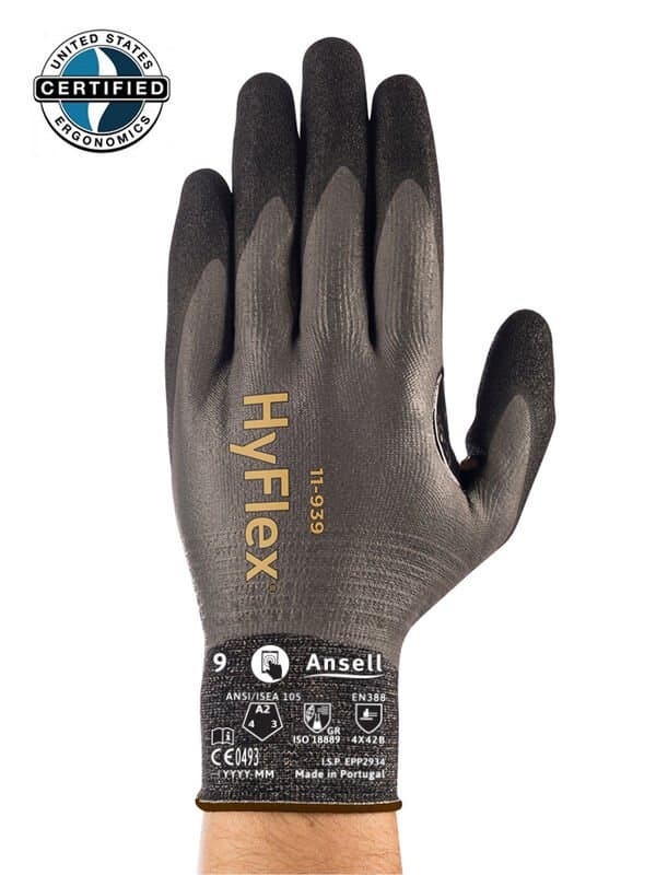 Ansell Ansell HyFlex® 11-939 Ultralight, fully coated cut-resistant and oil-repellent work gloves