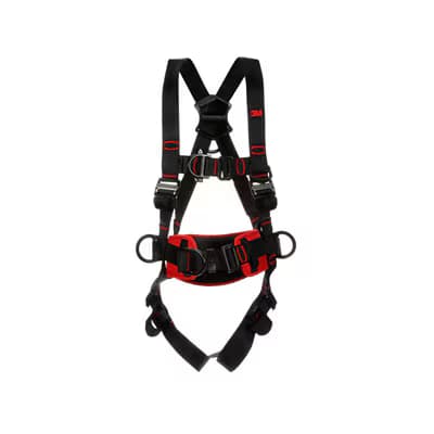 3M 3M™ Protecta® E200 Comfort Belt Style Fall Arrest Safety Harness, Horizontal Style Legs, Black
