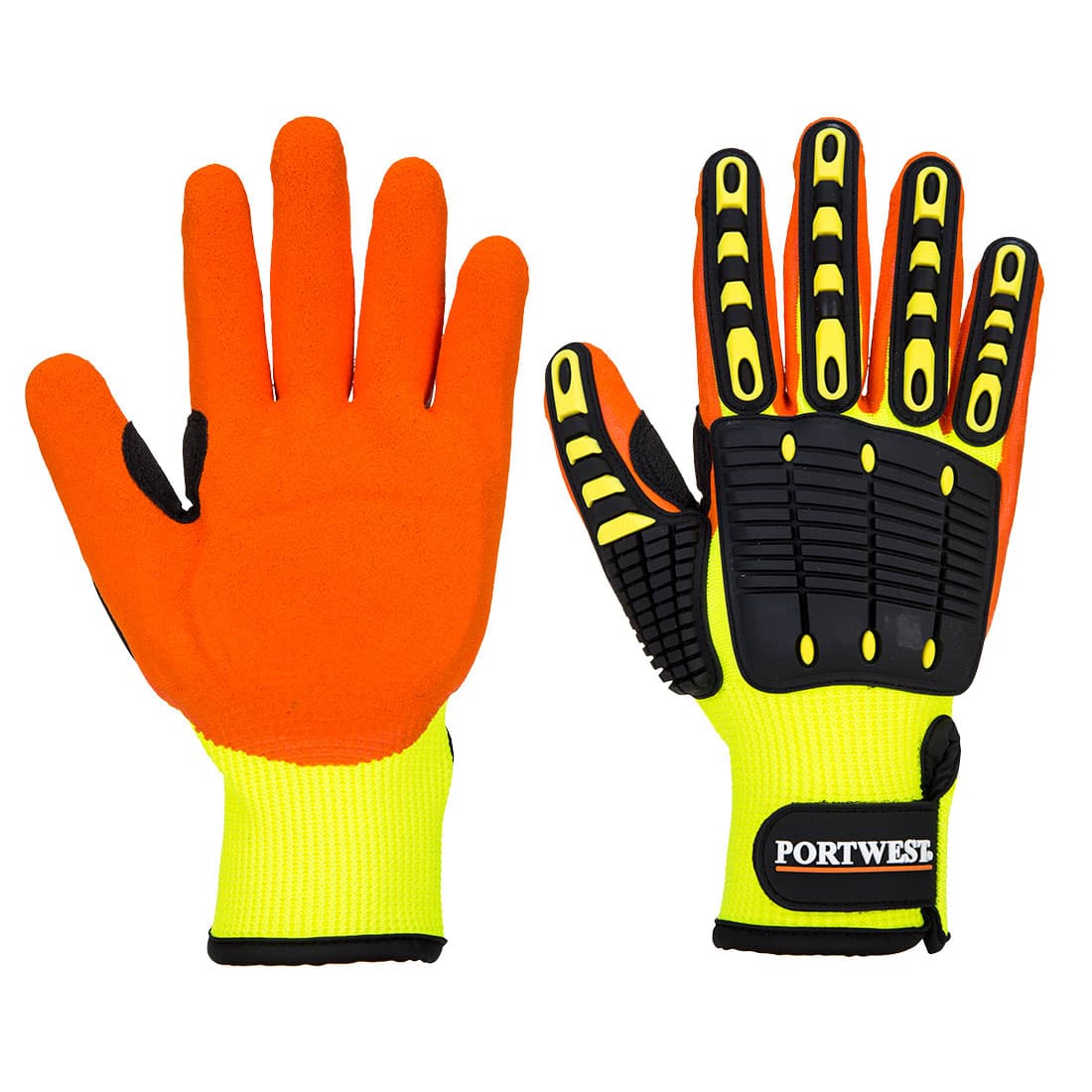 Portwest Portwest A721 – Impact 13 Nitrile Reinforced Palm Glove Yellow/Orange