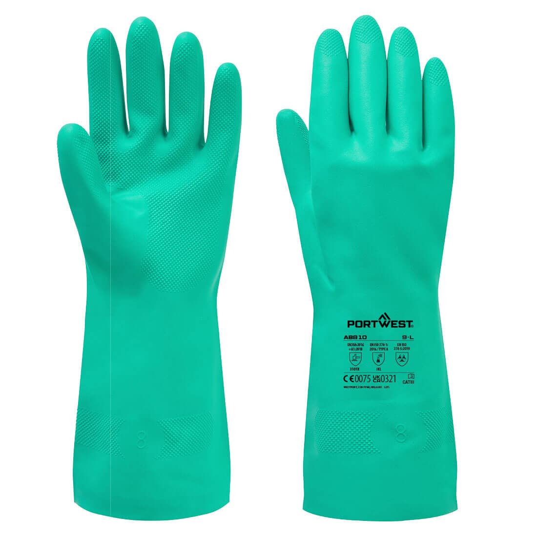 Portwest Portwest A810 – Chem 320 Nitrile Gauntlet Green