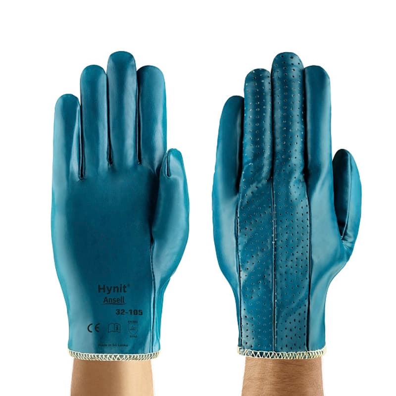 Ansell Ansell Hynit 32-125 Slip-On Perforated Nitrile Work Gloves