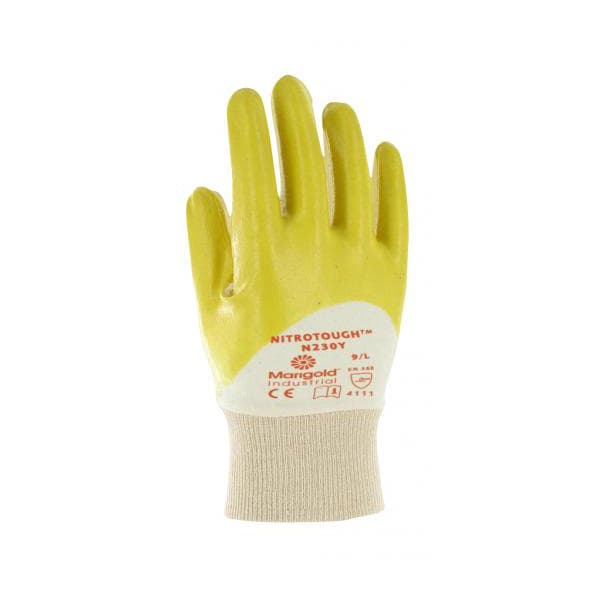 Ansell Ansell Nitrotough N230Y 3/4 Dipped Nitrile-Coated Gloves