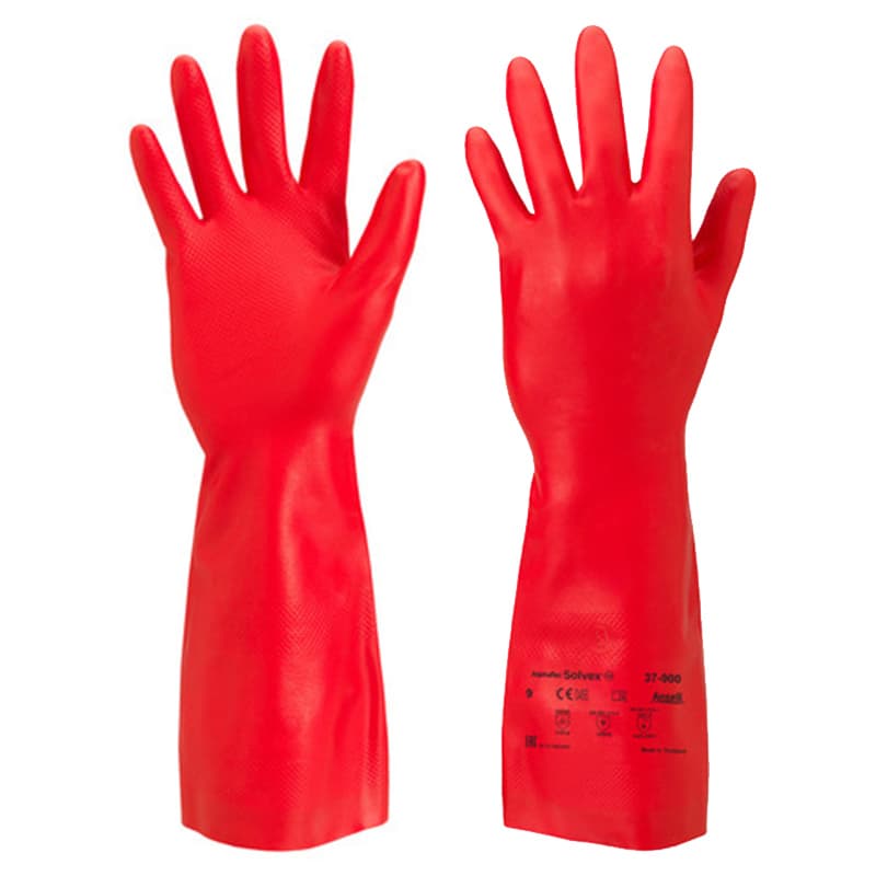 Ansell Ansell AlphaTec Solvex 37-900 Red Nitrile Chemical-Resistant Gauntlets