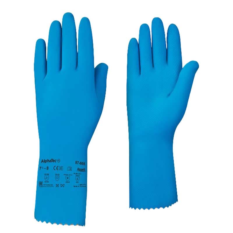 Ansell Ansell AlphaTec 87-665 Chlorinated Latex Chemical-Resistant Gloves