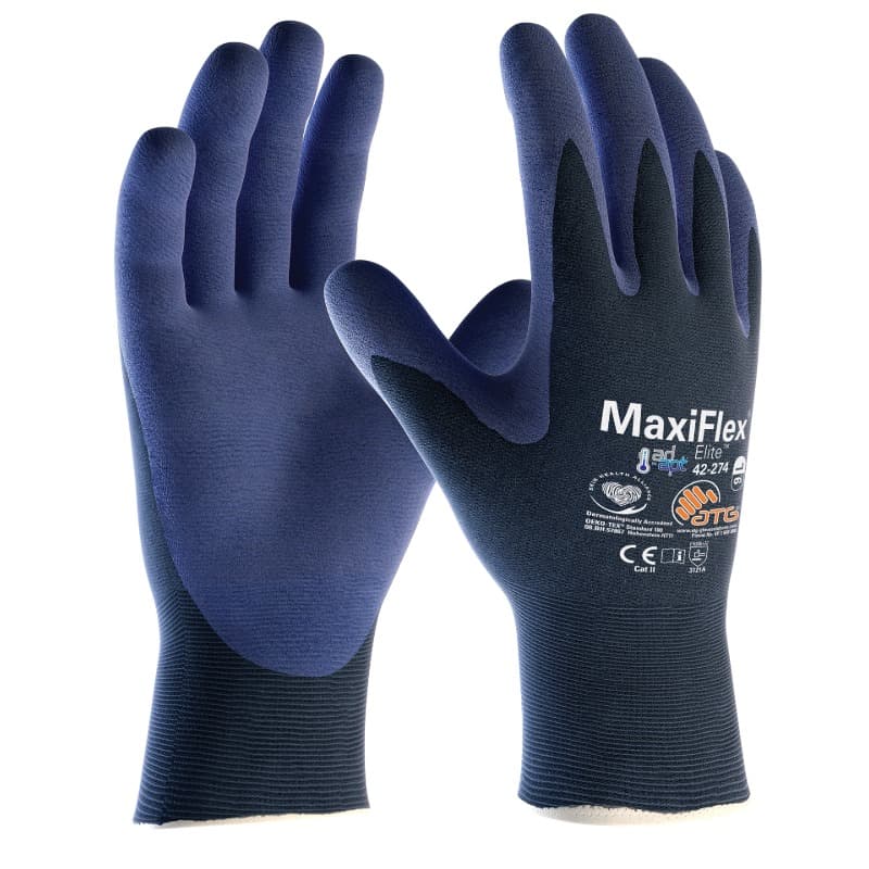 ATG Golves Solutions ATG MaxiFlex Elite 42-274 Palm-Coated Breathable Handling Gloves