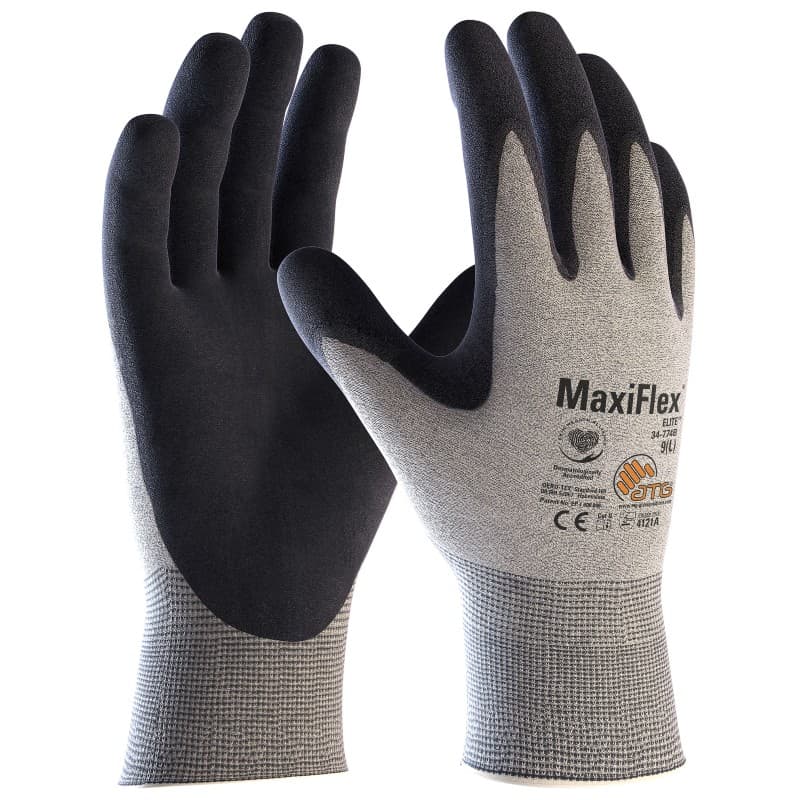 ATG Golves Solutions ATG MaxiFlex Elite Ultra Lightweight ESD Grip Gloves 34-774B