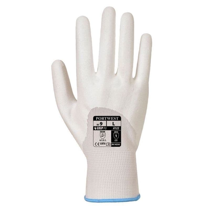 Portwest Portwest 3/4 PU Dipped Handling White Gloves A122WH