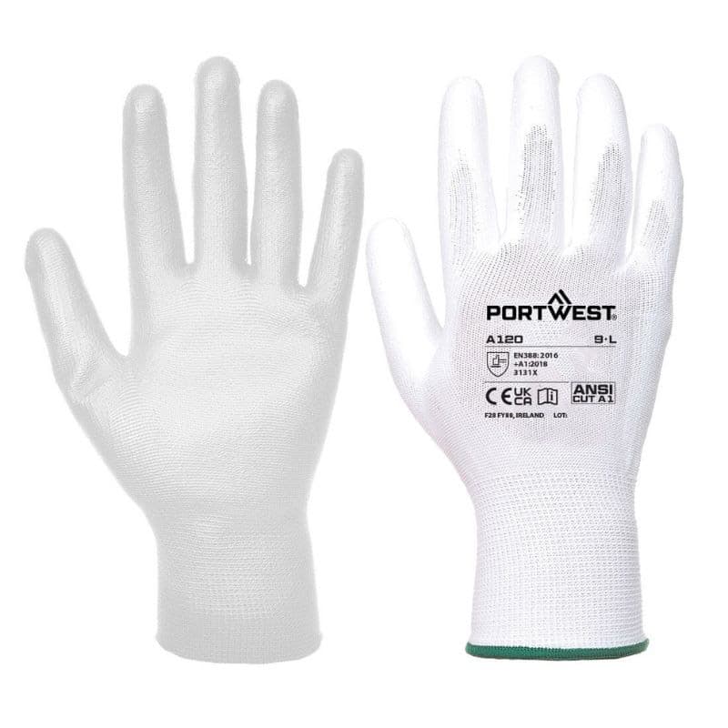 Portwest Portwest A120 Silicone-Free White Dexterity Gloves