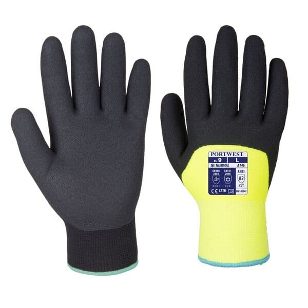 Portwest Portwest A146 Nitrile Dipped Winter Yellow Gloves