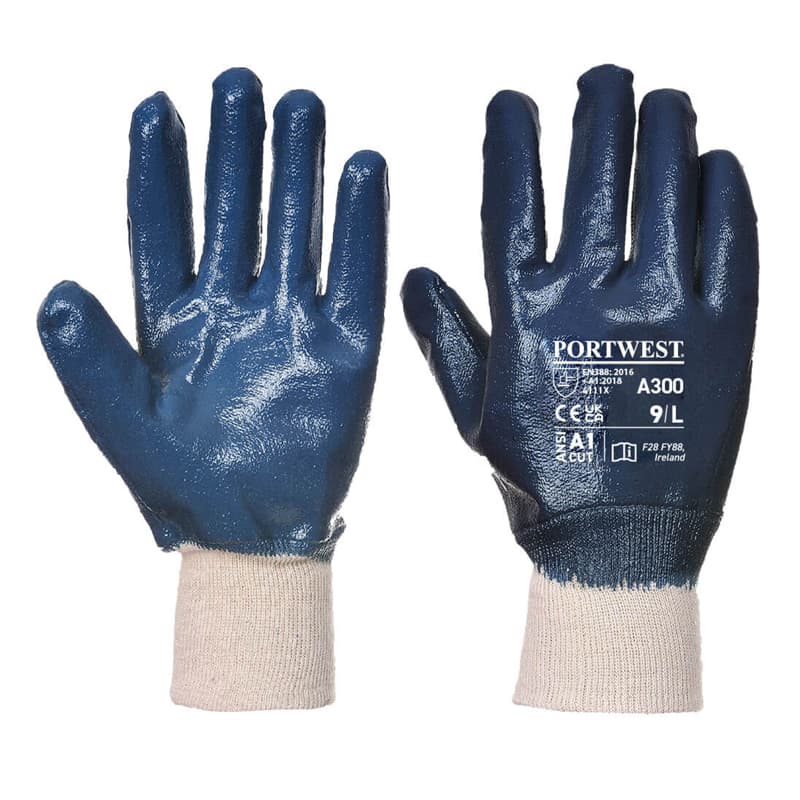 Portwest Portwest A300 Nitrile Knitwrist Handling Gloves
