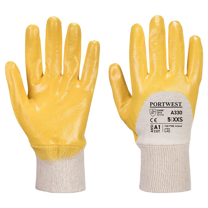 Portwest Portwest A330 Nitrile Light Handling Yellow Gloves