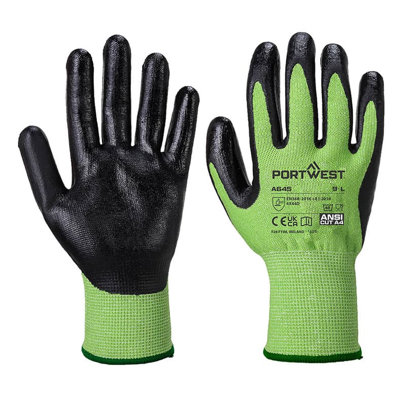 Portwest Portwest A645 Cut-Resistant Nitrile Foam Coated Gloves (Pack of 12)