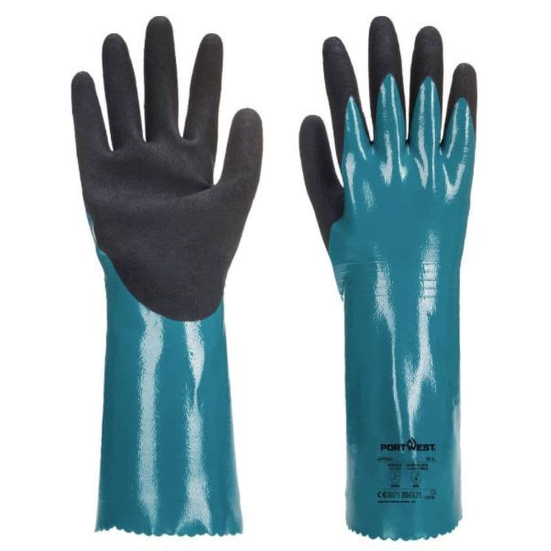 Portwest Portwest AP60 Nitrile Sandy Grip Water-Resistant Gauntlet Gloves