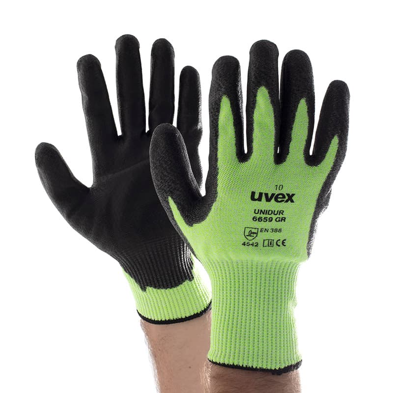 Uvex Uvex Unidur 6659 GR Green PU-Coated Cut Resistant Gloves