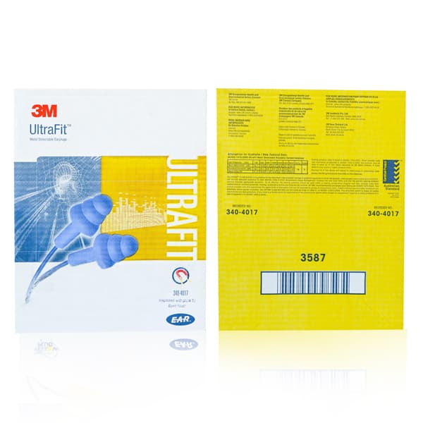 3M 3M™ E-A-R™ UltraFit™ Earplugs 340-4017, Metal Detectable, Corded, Econopack, 2000 Pair/Case