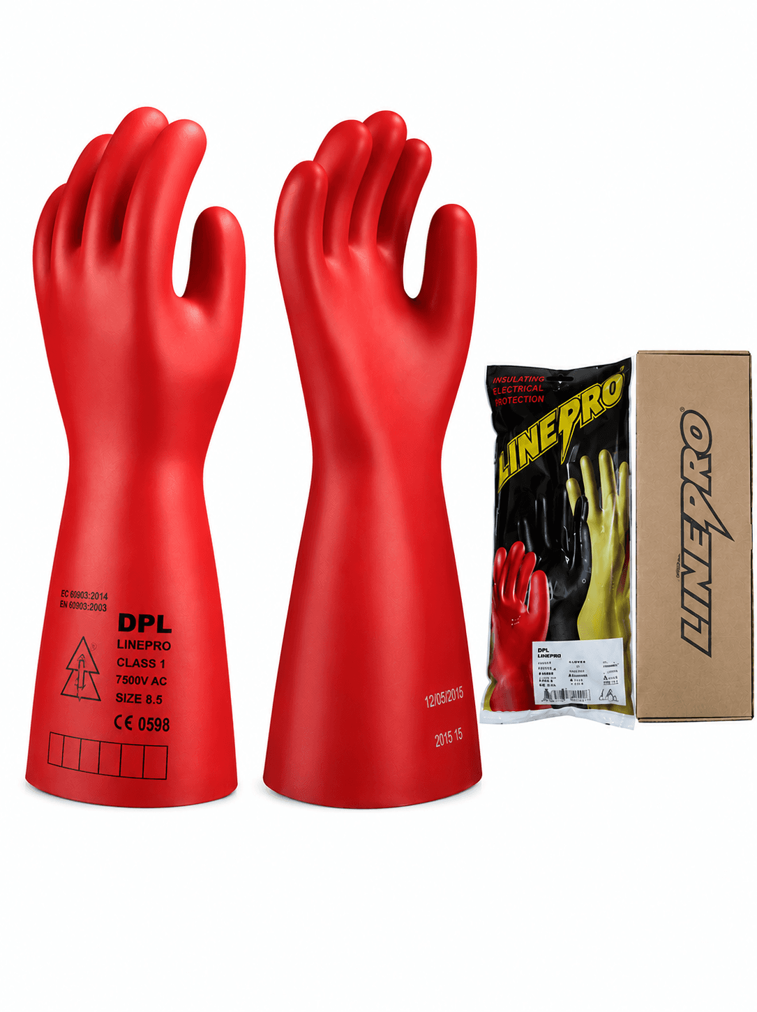DPL DPL Linepro 7500 Volts Electrical Insulated Rubber Gloves (Class 1)