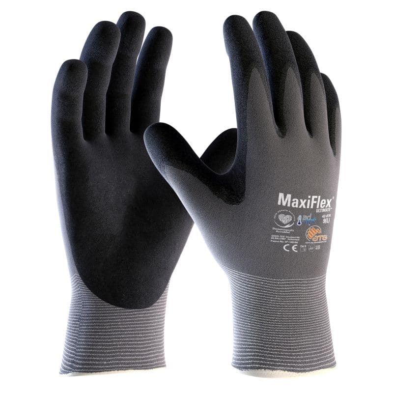 ATG Golves Solutions ATG MaxiFlex Ultimate Palm Coated Handling Gloves 42-874B