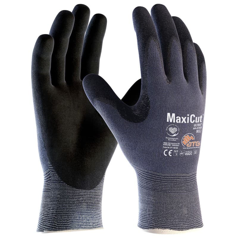 ATG Golves Solutions ATG MaxiCut Ultra 44-3745 Cut-Resistant Palm-Coated Grip Gloves